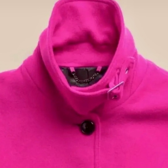 NWT! Banana Republic Pink Fuscia Italian Melton Cocoon Coat - Multiple Sizes - Picture 4 of 6